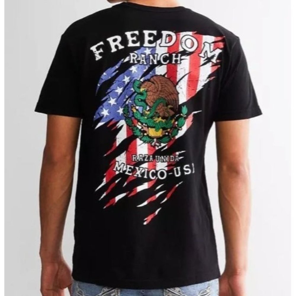 FREEDOM RANCH VIVA THE FLAGS S/S TEE SZ M